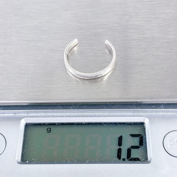 Vintage Sterling Silver 925 Open Back Toe Ring Size 4 - Picture 9 of 9